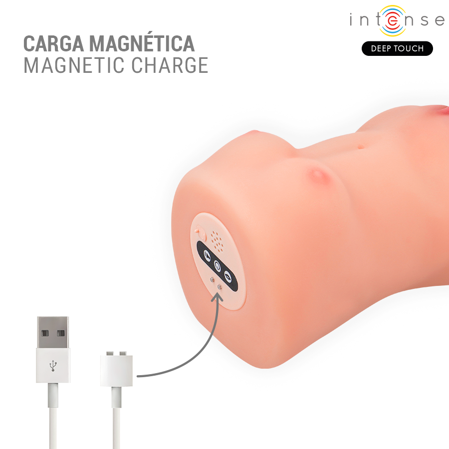 INTENSE DEEP TOUCH - MASTURBADOR VIBRATÓRIO E DE SUCÇÃO CATHERINE COM VOZ