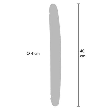 GET REAL - DILDO DE SILICONE DE DUAS PONTAS CARAMELO 40 CM