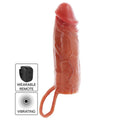 GET REAL - CAPA VIBRATÓRIA DE SILICONE PARA PELE HIDRATADA, CARAMELO, 16 CM