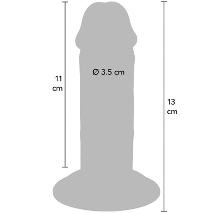 GET REAL - PÊNIS DE TPE DELUXE DE DUPLA DENSIDADE E ESPESSURA, 13 CM
