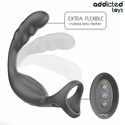 ADDICTED TOYS - ANEL PENIANO DUPLO PARA PRÓSTATA COM CONTROLE REMOTO