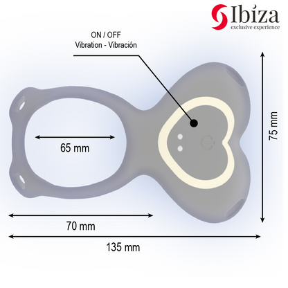IBIZA - CALCINHA CORAÇÃO VIBRADOR PARA CASAL COM CONTROLE REMOTO