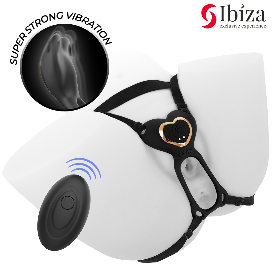 IBIZA - CALCINHA CORAÇÃO VIBRADOR PARA CASAL COM CONTROLE REMOTO