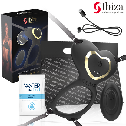 IBIZA - CALCINHA CORAÇÃO VIBRADOR PARA CASAL COM CONTROLE REMOTO