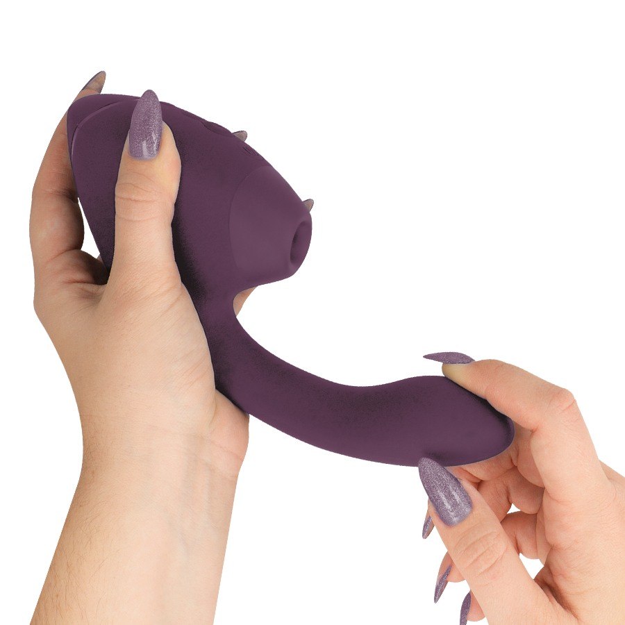 WOMANIZER - DUO NEXT Estimulador Duplo de Clitóris e Ponto G Roxo Escuro