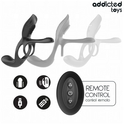 ADDICTED TOYS - ANEL PENIANO DUPLO COM ESTIMULADOR CLITÓRICO