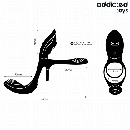 ADDICTED TOYS - ANEL PENIANO DUPLO COM ESTIMULADOR CLITÓRICO
