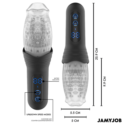 JAMYJOB - MASTURBADOR BLOW-R COM EMPURRAÇÃO E ROTAÇÃO