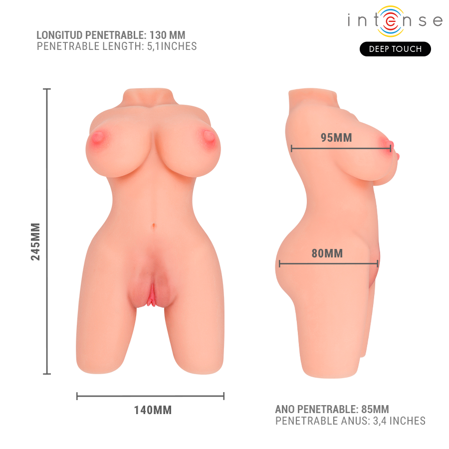 INTENSE DEEP TOUCH  - JESSE TORSO DUPLA VAGINA E MASTURBAÇÃO ANAL
