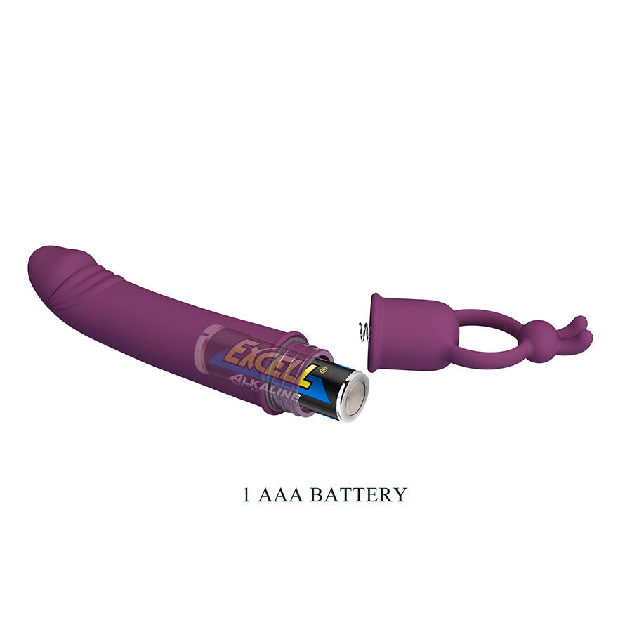 PRETTY LOVE - CORA VIBRADOR EM FORMATO DE PÊNIS COM ANEL DE RESISTÊNCIA