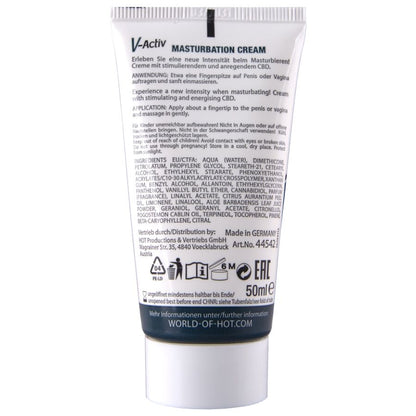 HOT - CREME PARA MASTURBAÇÃO COM CBD - UNISSEX 100ML