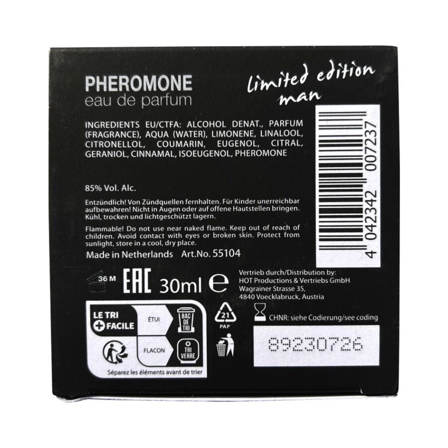 HOT - PERFUME DE FEROMÔNIOS DUBAI EDIÇÃO LIMITADA MASCULINO 30 ML