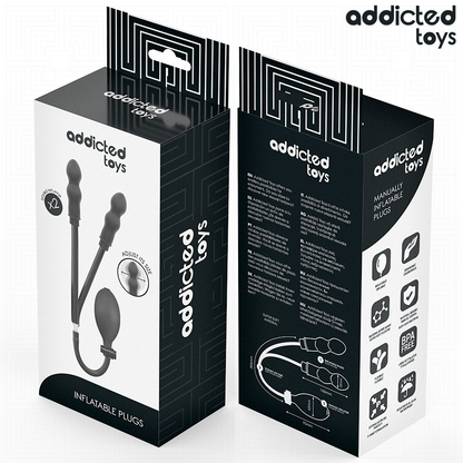 ADDICTED TOYS - PLUG ANAL DUPLO INFLÁVEL MODELO 1