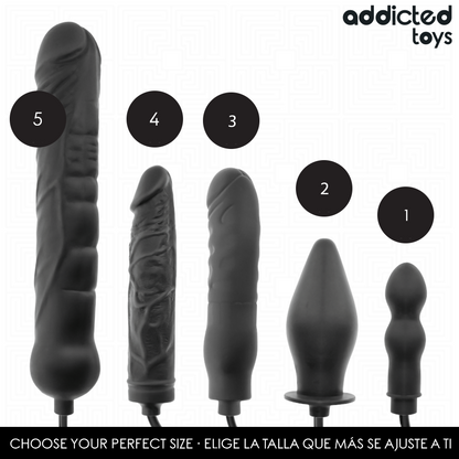 ADDICTED TOYS - PLUG ANAL DUPLO INFLÁVEL MODELO 1