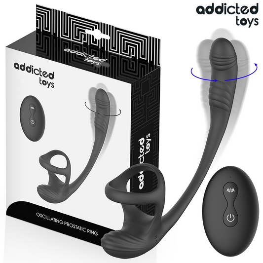 ADDICTED TOYS - PLUG ANAL COM VIBRAÇÃO, OSCILAÇÃO 360º E ESTIMULADOR DE TESTÍCULOS