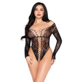 LEG AVENUE - 89370 TULE DE RENDA E REDE PRETO - TAMANHO ÚNICO