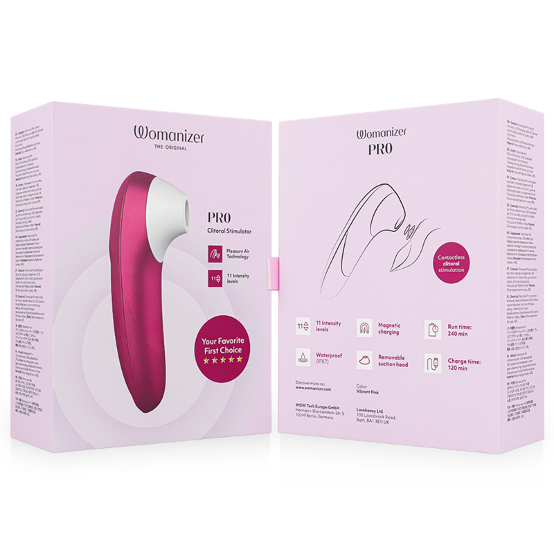 WOMANIZER - PRO VIBRANT CLITORIAL ESTIMULANTE ROSA