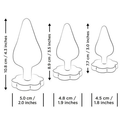 ROMP - KIT DE TREINAMENTO ANAL LUSTER P/M/G COM BASE EM FORMATO DE FLOR