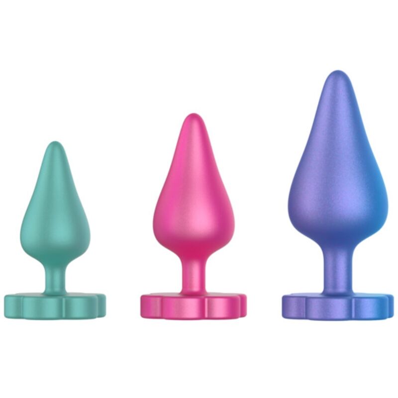 ROMP - KIT DE TREINAMENTO ANAL LUSTER P/M/G COM BASE EM FORMATO DE FLOR