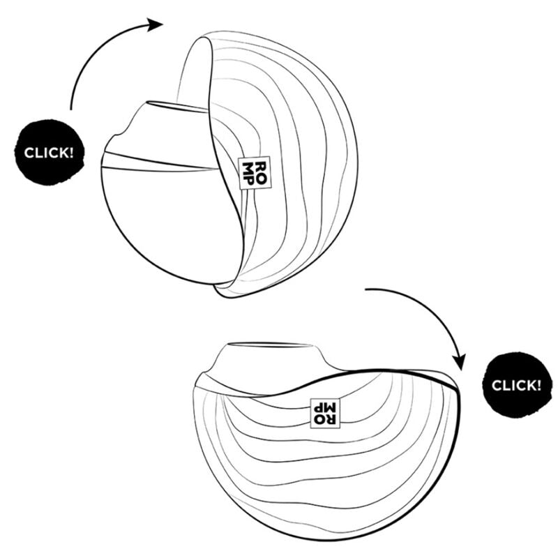 ROMP - SPIN CLITORAL SUCTION ANTITUDE COM ABERTURA E FECHAMENTO ROTATIVOS
