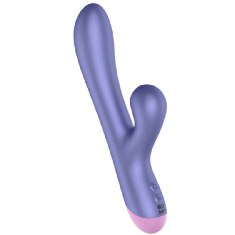 ROMP - PULSE RABBIT VIBRADOR DUPLO PARA PONTO G AZUL ELÉTRICO