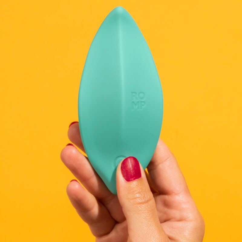 ROMP - VIBRADOR DE ONDAS, ESTIMULADOR CLITORIANO, FORMATO ERGONÔMICO, VERDE-ÁGUA