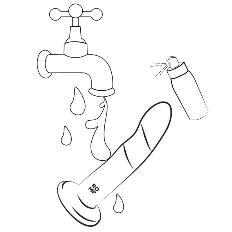ROMP - DIZI DILDO DE SILICONE COM VENTOSA TRICOLOR 18 CM