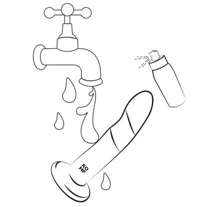 ROMP - DIZI DILDO DE SILICONE COM VENTOSA TRICOLOR 18 CM