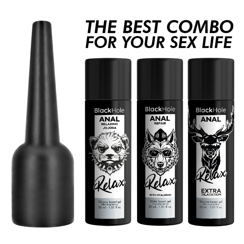 BLACK HOLE - APLICADOR DE LUBRIFICANTE ANAL TAMANHO P 30 ML