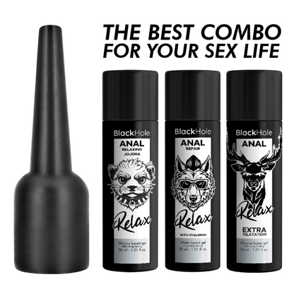 BLACK HOLE - APLICADOR DE LUBRIFICANTE ANAL TAMANHO P 30 ML