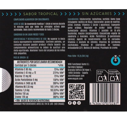 WUG MULTIVIT - MULTIVITAMÍNICO FUNCIONAL SABOR TROPICAL, 8 UNIDADES EM CARTELA