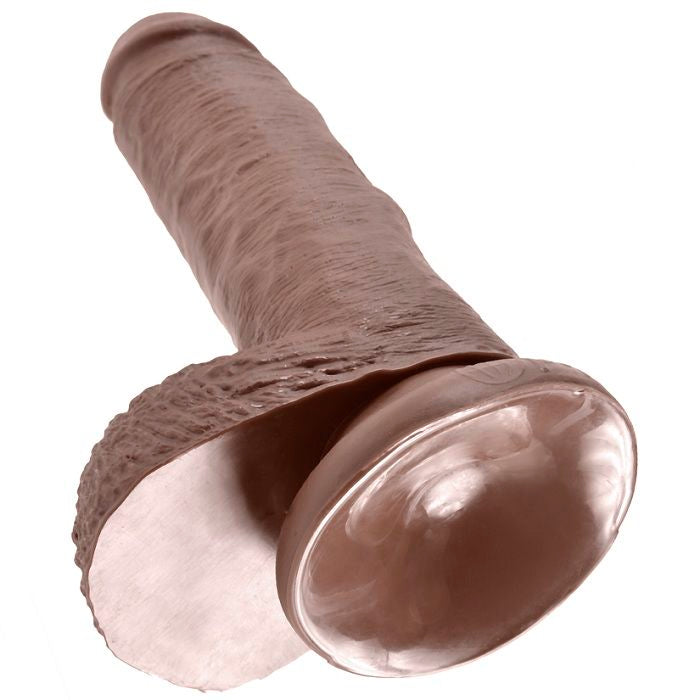 KING COCK - 7 BROWN DILDOS WITH 17.8 CM BALLS