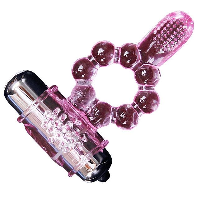 DANCE - SILICONE RING 10 RHYTHMS OF TONGUE WITH PINK VIBRATING