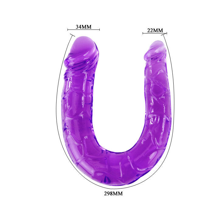BAILE - DILDO DOBLE EN GELATINA LILS FLEXIBLE