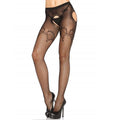 Leg Avenue - Calcinha Em Rede Bordada Preta Elegante