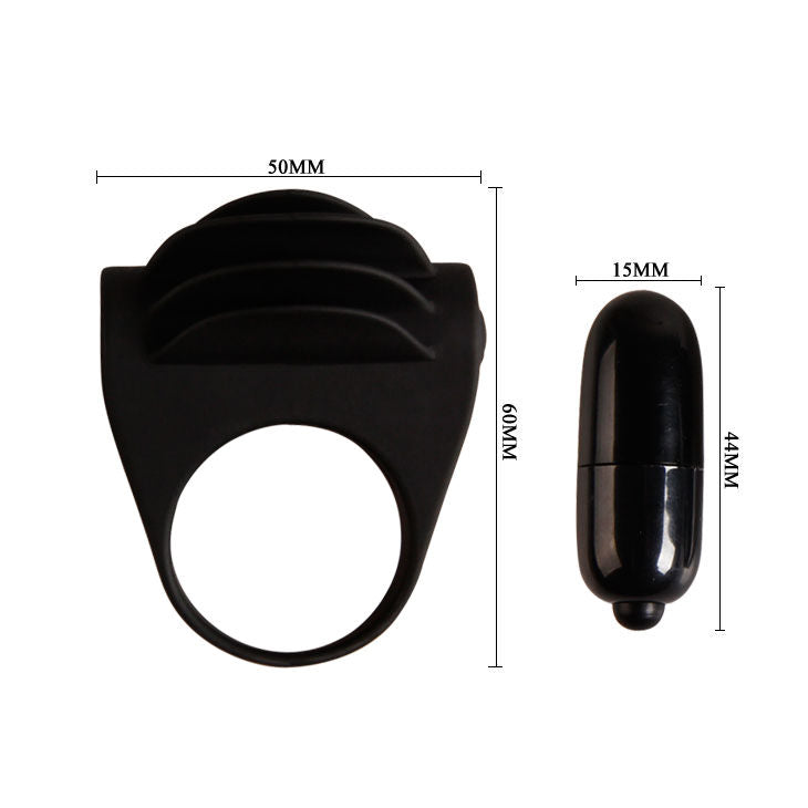 PRETTY LOVE - BLACK CHESTER VIBRATOR RING