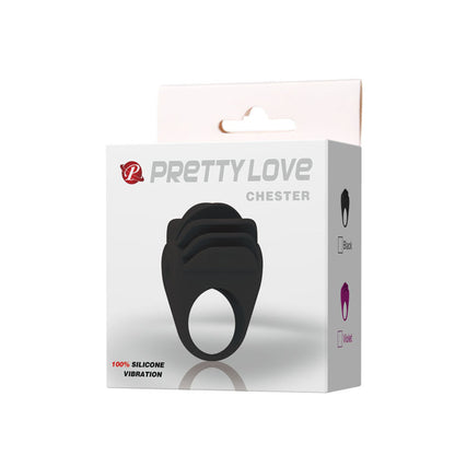 PRETTY LOVE - BLACK CHESTER VIBRATOR RING