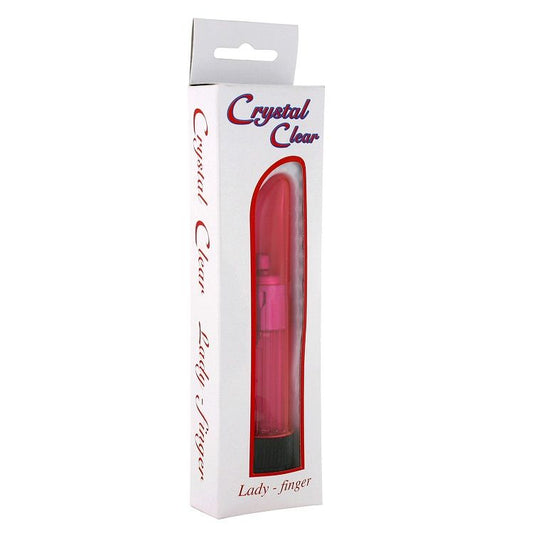 SIETE CREACIONES - VIBRADOR DE CRISTAL TRANSPARENTE PINK LADY
