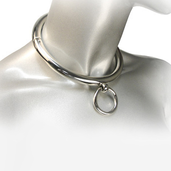 HARD METAL - BDSM COLLAR WITH 10CM RING