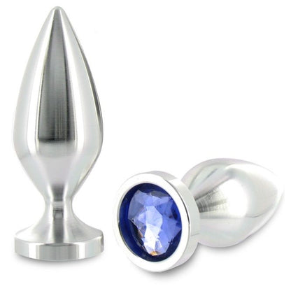 HARD METAL - ALIMINUM ANAL PLUG CRYSTAL COLOR MEDIUM 8.89CM