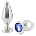 Metal Hard - Plug Anal Aliminum Cristal Cor Pequeno 5,71 Cm