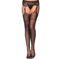 Leg Avenue - Meias Tear Drop Garterbelt Pretas