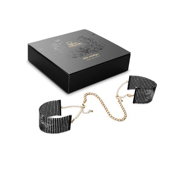 BIJOUX - DESIR MÉTALLIQUE BLACK METAL MESH HANDCUFFS