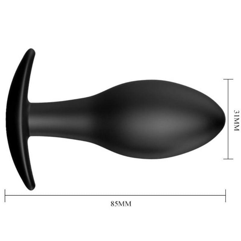 PRETTY LOVE - PLUG ANAL DE SILICONA CON ANCLA 8,5 CM NEGRO