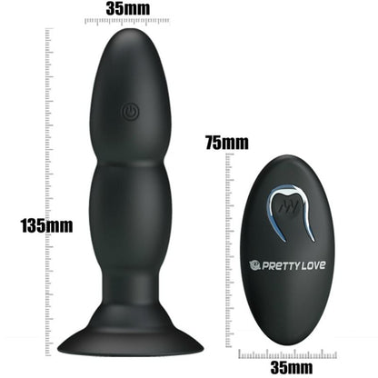PRETTY LOVE - VIBRADOR CON CONTROL REMOTO Y PLUG DE AMOR