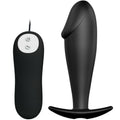 Pretty Love - Silicone Anal Plug Forma De Pênis E 12 Modos De Vibrao Preto