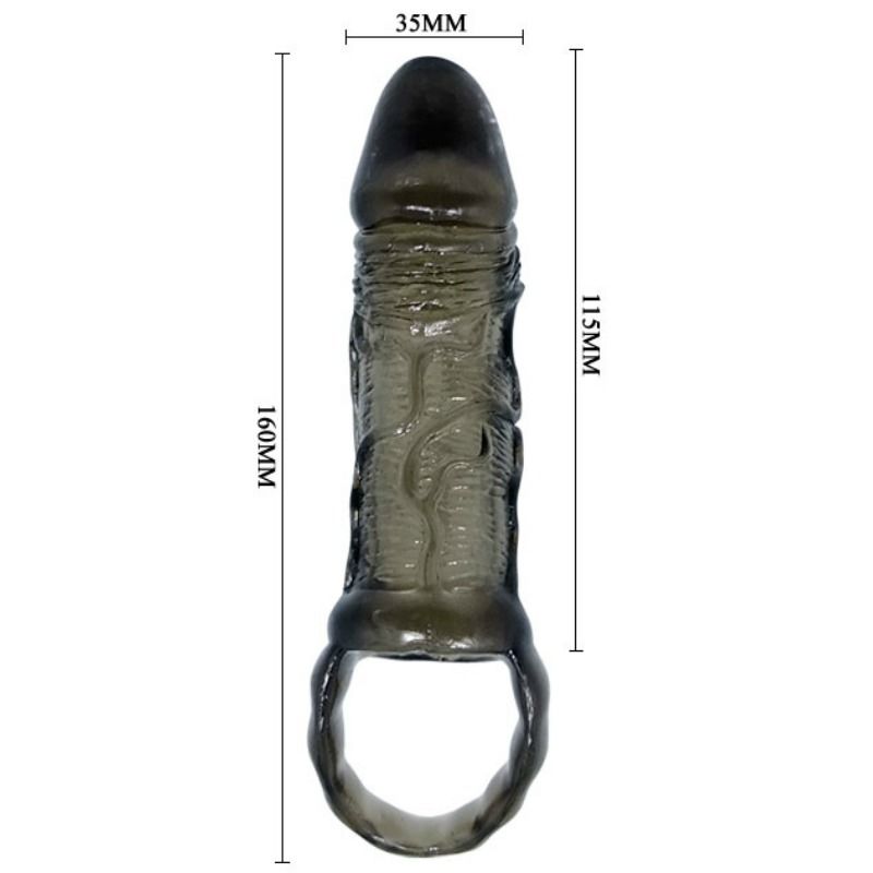 BAILE - PENIS EXTENSION SHEATH WITH TESTICLE WING 11.5 CM