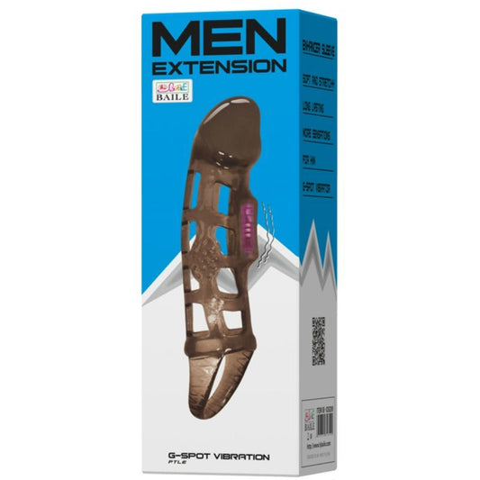 BAILE - PENIS EXTENSION SLEEVE WITH VIBRATION AND 13.5 CM HANDLE