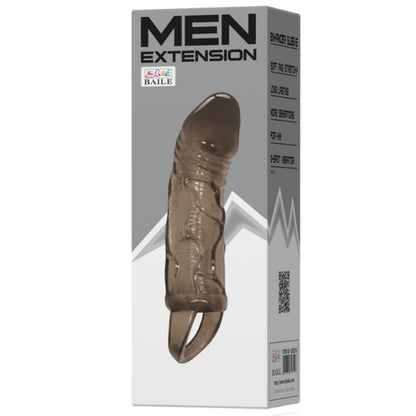 BAILE - BLACK PENIS EXTENDER COVER WITH TESTICLE HANDLE 13.5 CM