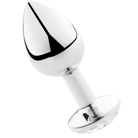 SECRETPLAY - 8 CM CLEAR ALUMINUM ANAL PLUG 